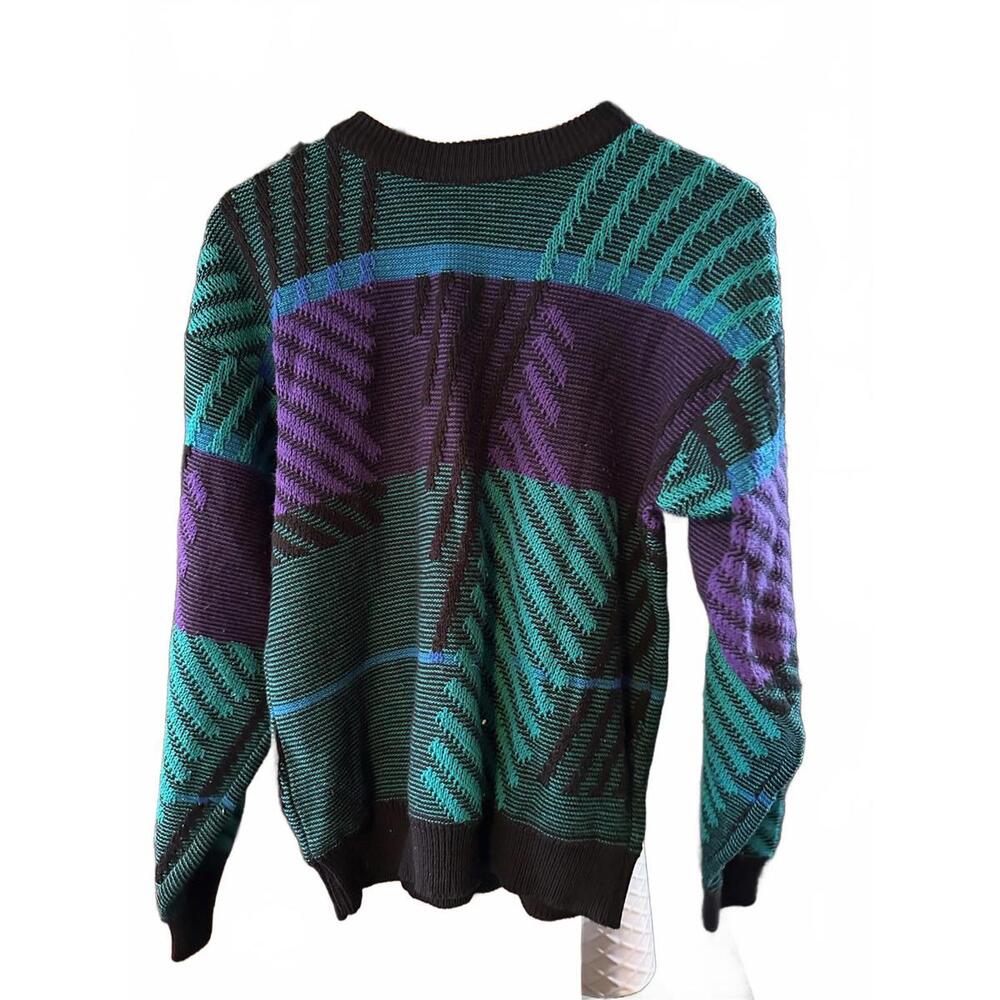 Anchor Blue 90s 3D Knit Sweater Korea M